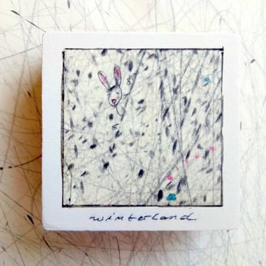 poetisches Kunstwerk, Zeichnung mit Hase von Katja Kiefer auf canusee.me