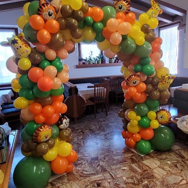 Arco di palloncini tema giungla