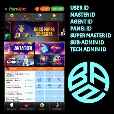 ONLINE CRICKET BETTING ID AVAILABLE DL MDL SMDL MASTER ID SUPER MASTER ID ADMIN ID AVAILABLE 