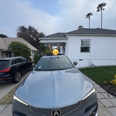 Acura ZDX delivered to the client's home.