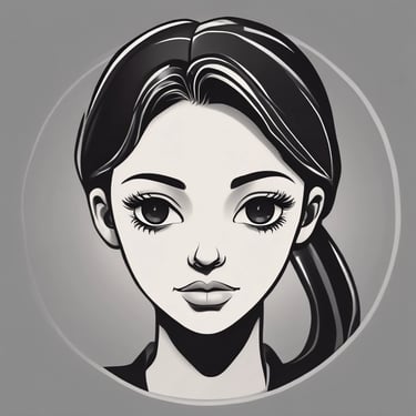 woman wearing black crew-neck shirt