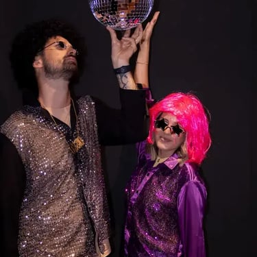 Disco-themed photo room at Selfie Experience Split – unique things to do in Split with friends