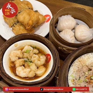 Kalo cari tempat nongkrong, bisa mampir ke tempat dimsum ini. Foto: Instagram @winglokdimsumofficial