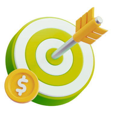 3D icon representing website results and improvements