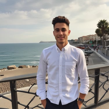 man standing near balcony