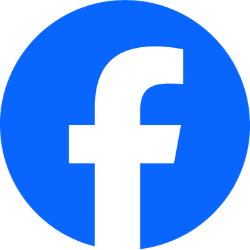 Official Facebook logo featuring a white lowercase f inside a blue circle for social media branding.