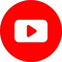 Official red YouTube logo icon featuring a white play button for video streaming services.