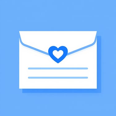 A white digital envelope icon with a blue heart seal. Pisma iz srca