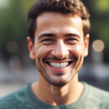 Smiling middle-aged men.