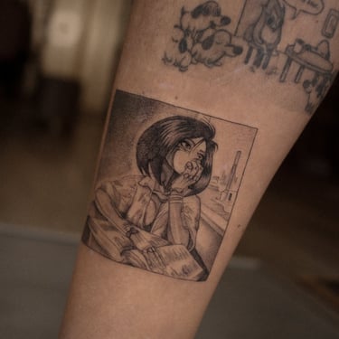 tattoo de gally, dans gunnm, manga japonais, réalisé par Margot Dubs Tattoo 