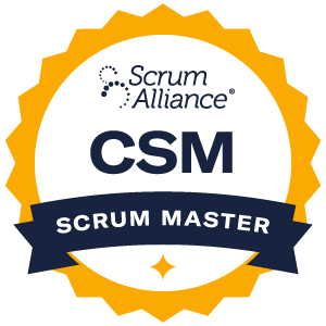 CSM certification badge, Scrum Alliance