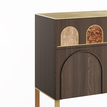 Giulia Sbrogiò | designer - radica - noce canaletto - mobile casa - madia - borsato interior - treviso - veneto arredo