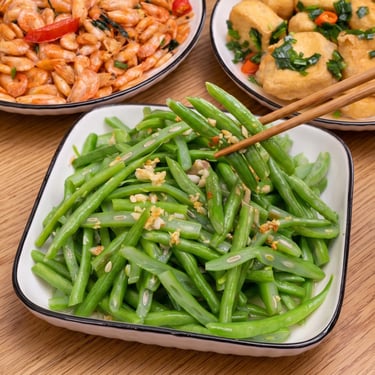 đỗ xào của tiệm cơm văn phòng, cơm gia đình