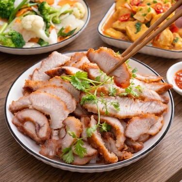 thịt rán của tiệm cơm văn phòng, cơm gia đình