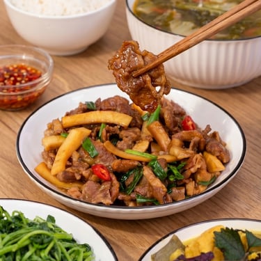 thịt rang dừa của tiệm cơm văn phòng, cơm gia đình