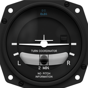 AVNX modern digital turn coordinator instrument for flight sim