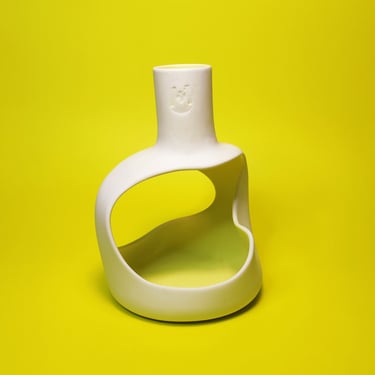 Sculpture "Onoma" blanche et jaune, d'Anthony Bortoluzzi