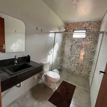 Banheiro do Rancho do Neneco - Rancho para alugar em Miguelópolis SP