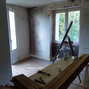 Travaux de rénovation d'une chambre