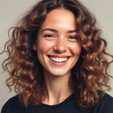 Smiling woman holding a copy of the wellness manual outdoors in natural light.