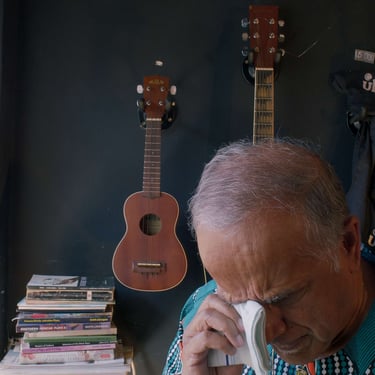 Krishna Achutan appearing emotional in the poetry short film Nothing by Daniel da Trindade.