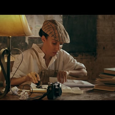 Character writing notes in The Entomologist film cinematic scene