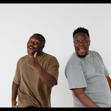 Artists Paul Kachala and Sam Mjura performing in Wabwino music video by Paul Clement.