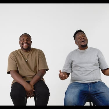 Paul Kachala and Sam Mjura performing in Wabwino by Paul Clement filmed by camera operator Daniel da Trindade.