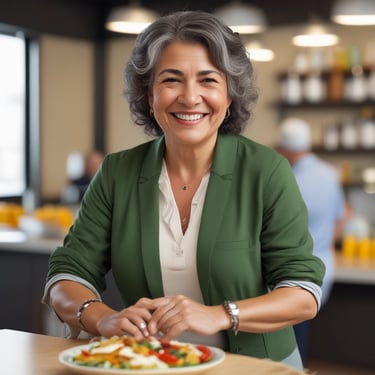 Photo of a smiling small business owner standing outside their Hudson Valley storefront.