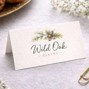 Business cards with rounded corners stacked neatly on a desk surface
