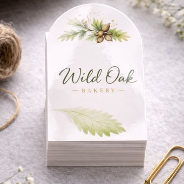 Thick round business cards stacked showing visible paper depth