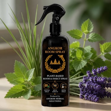 alt="Angkor Room Spray 500 ml plant-based room and insect spray"