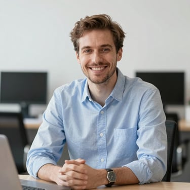 Smiling woman feeling inspired during a coaching session