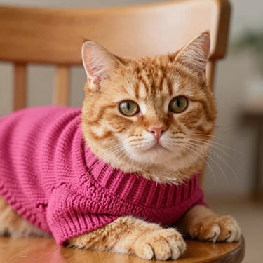 Sueter tejido artesanalmente a mano para gato