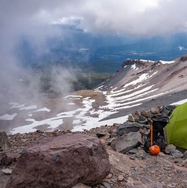 Tent on Mt. Shasta