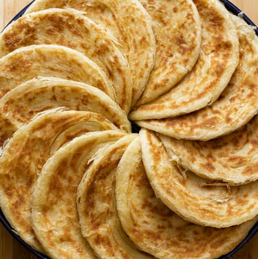 Moroccan flatbread authentic msemen