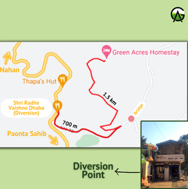 How to reach Green Acres Homestay