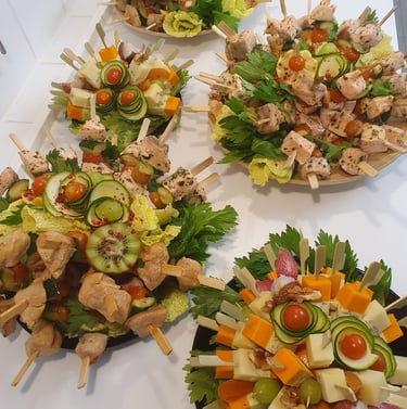 Cocktail déjeunatoire ou dinatoire salés et sucrés