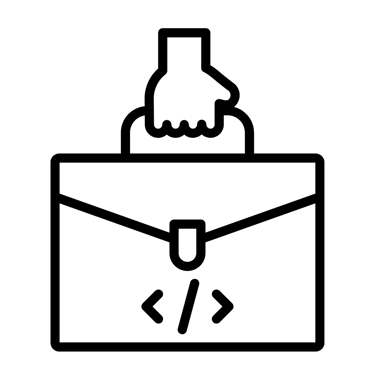 Portable bag icon