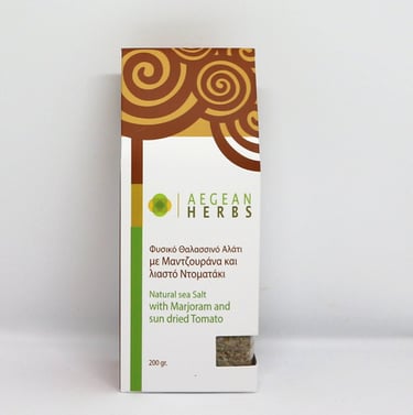 Aegean Herbs Αλάτι με Μαντζουράνα και Λιαστό Ντοματάκι