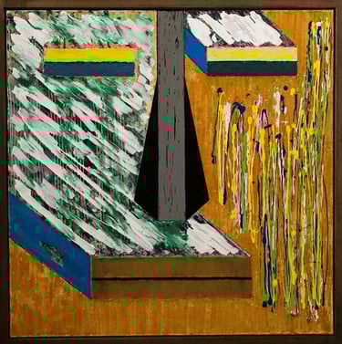  100cm x 100cm painting on cotton with plant based and mineral dyes