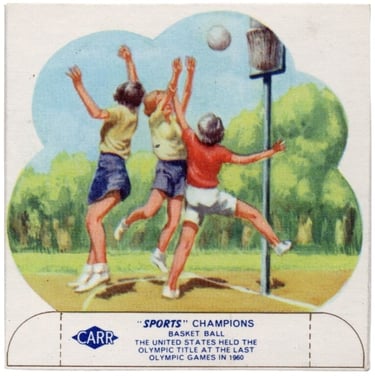 Extremely rare 1963 1964 Carr Biscuits Women's Basketball Card Sports Champions