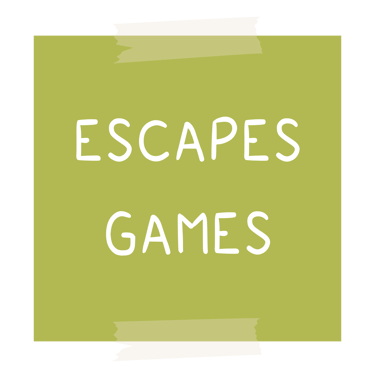 post it vert avec écrit Escapes games