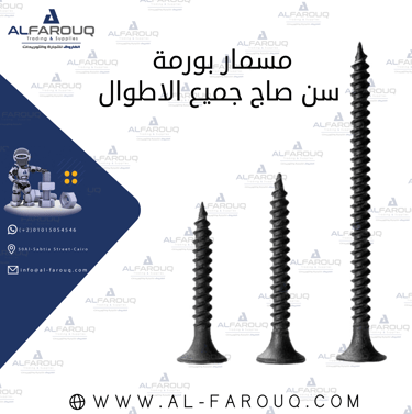 مسمار بورمة سن صاج جميع الاطوال