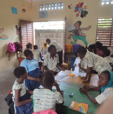 Une classe d'élève de l'école Sainte-Hélène
