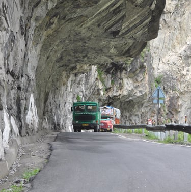 roads through the mountains, Himachal Pradesh, India