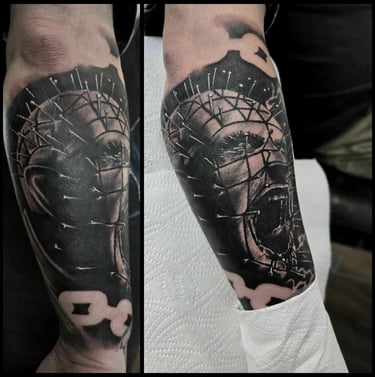 Hellraiser Pinhead horror tattoo