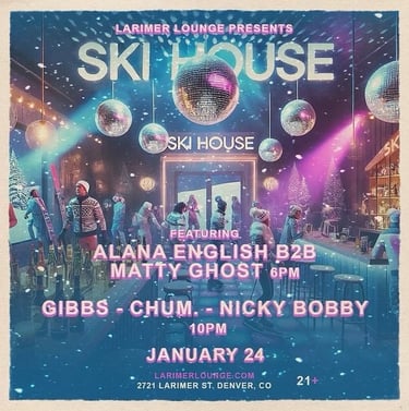 Event flyer for chum. at Larimer Lounge in Denver on January 24, 2025.