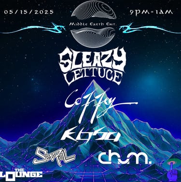 Event flyer for chum. at the Black Box Lounge on May 15, 2025.