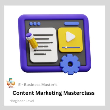 content marketing masterclass course by e business master gigesh logo